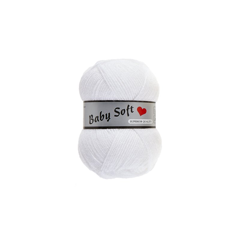 Baby Soft Yarn Lammy - Bldt Baby Garn Fv 005 Hvid