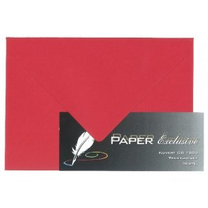 Farvet Kuvert/konvolut Rd 10 stk 014028