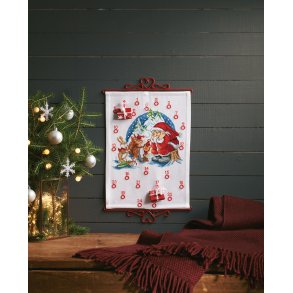 Paketkalender broderisats - 34-0541 Tomten fr presenter