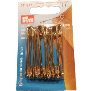 Sikkerhedsnle 12 stk - Guld 50 mm 071277