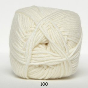  Hjertegarn Extrafine Merino 90 Garn-  fv 100 Rvit