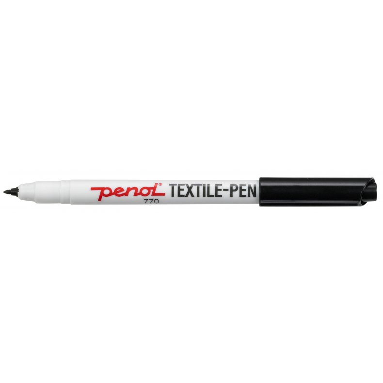 Penol 770 - Tekstilpen 1,0 mm Svart Permanent