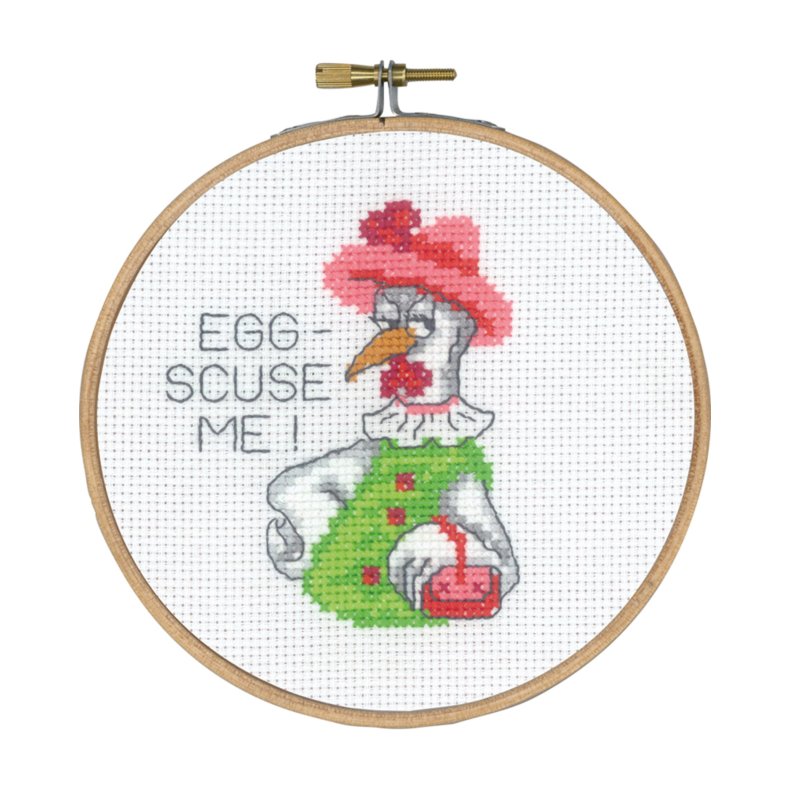 Broderikit Permin Med Egg-scuse me - 13-4120