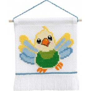 Broderi - Rknar broderi fr barn - 13-9723 med Fgel