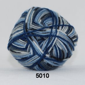 Sock 4 - Str�mpegarn - Uldgarn -  fv 5010 Flerfarvet