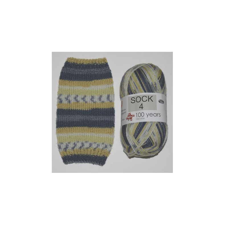 Sock 4 - Str�mpegarn - Uldgarn -  fv 5028 Flerfarvet
