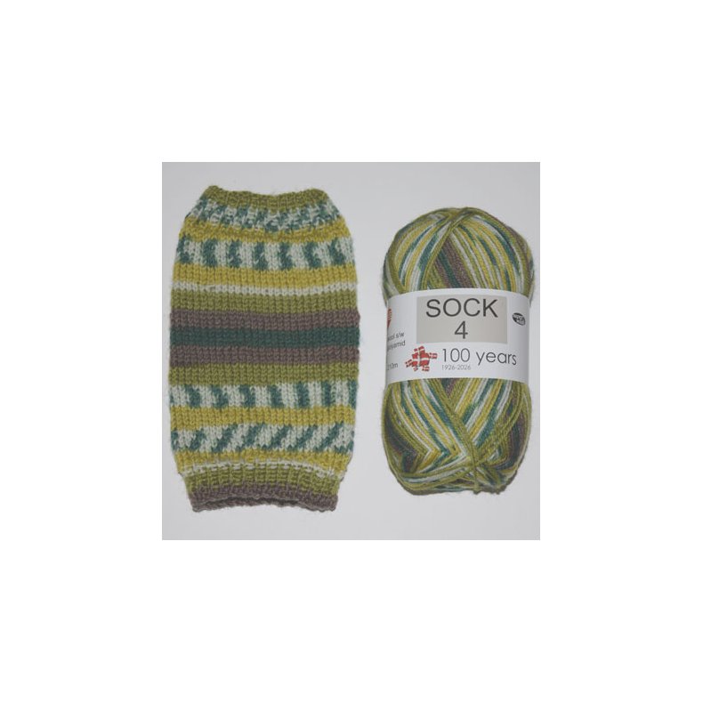 Sock 4 - Str�mpegarn - Uldgarn -  fv 5029 Flerfarvet