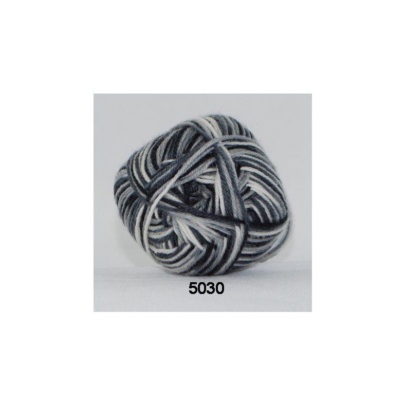 Sock 4 - Str�mpegarn - Uldgarn -  fv 5030 Flerfarvet