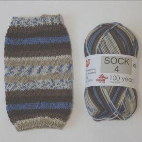 Sock 4 - Str�mpegarn - Uldgarn -  fv 5037 Flerfarvet