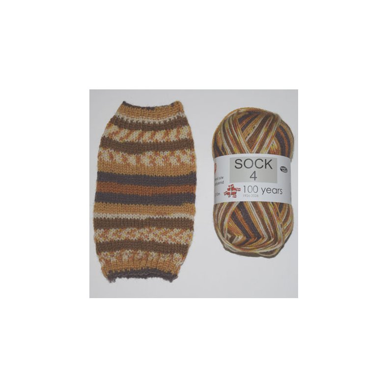 Sock 4 - Str�mpegarn - Uldgarn -  fv 5039 Flerfarvet