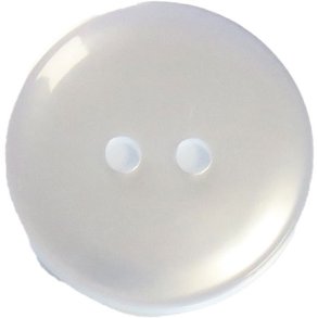 Plastknapp Vit 2 hl 11 mm - 1533-18-0000
