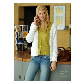 Lang �rmet Cardigan strikkeopskrift nr 1625
