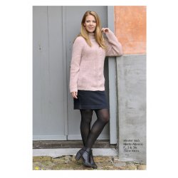 Lang strik jakke med korte rmer strikkeopskrift nr 1666