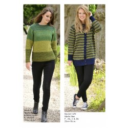 Lang strik jakke med korte rmer strikkeopskrift nr 1666