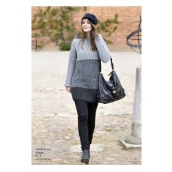 Lang strik jakke med korte rmer strikkeopskrift nr 1666