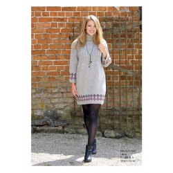 Lang strik jakke med korte rmer strikkeopskrift nr 1666