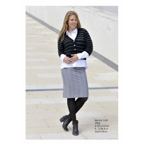 Jakke med Mohair striber strikkeopskrift nr 1650 