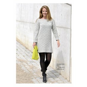 Kjole med snoninger strikkeopskrift nr 1654 