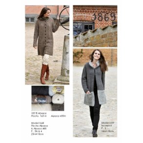 Jakke strikkeopskrift nr 1659 Strikket i Incawool eller Alpaca 