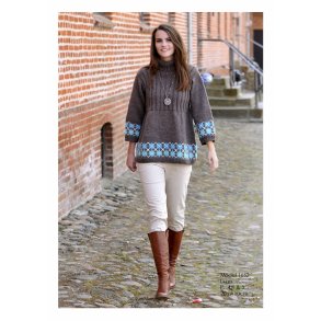 Sweater med tre kvart rme strikket med Lima garn  strikkeopskrift nr 1662 