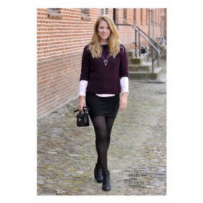 Vest med 3/4- �rme strikkeopskrift nr 1664 