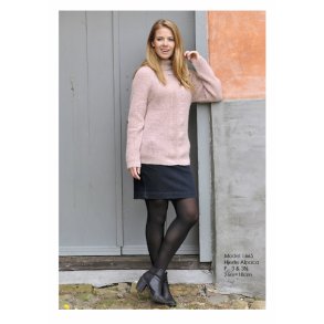Sweater med sildebensmnster strikkeopskrift nr 1665