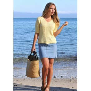 Sommer bluse med ribindsats - 1718