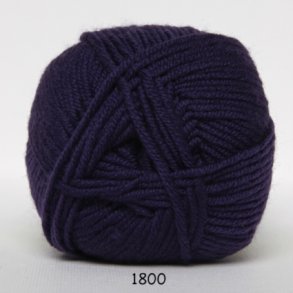 Hjertegarn Extrafine Merino 90 Garn - fv 1800 Mrklilla