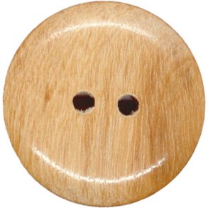 Tr Knap 2 hul 25 mm Oliventr - 18505-25-0000