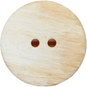 Plast Knap 2 Hul 23 mm Lys Beige - 18563-23-0001