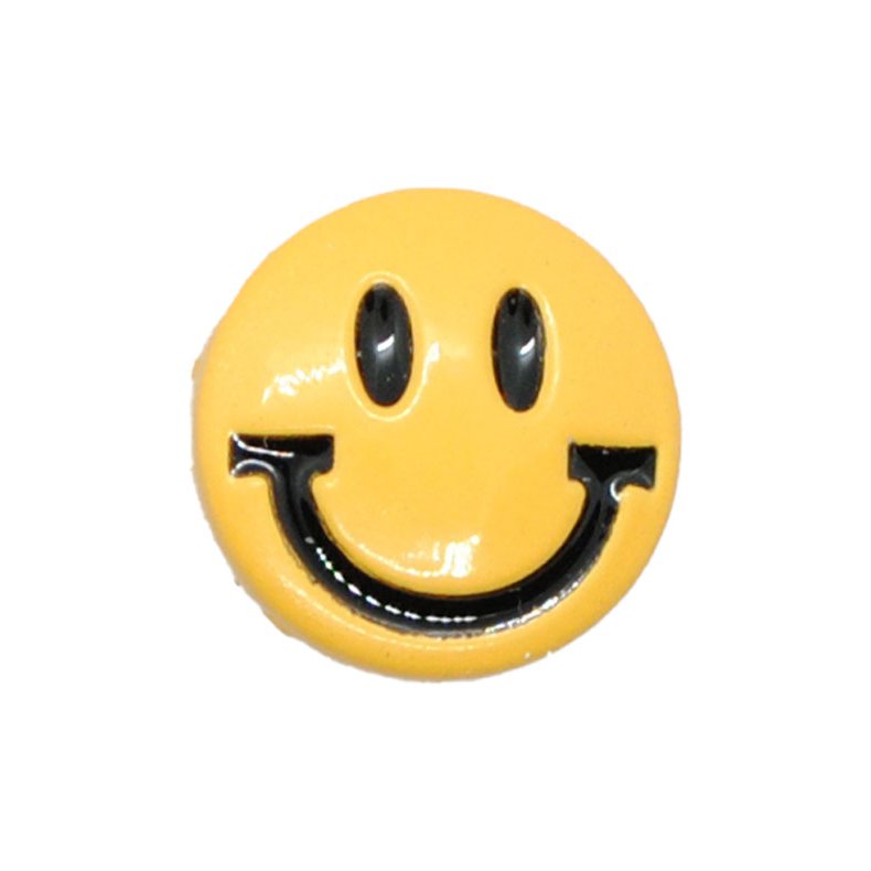 KNAPP MED GA 11 MM GUL SMILEY - 18643-11-0000