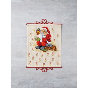 Paketkalender broderisats - 34-2229 Jultomten med hund