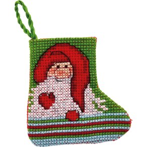 Julebroderi - Mini pakning jul med Nisse - 01-2242