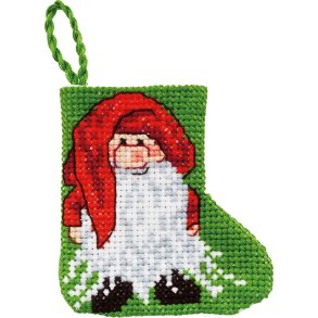 Julbroderi - Minipaket Jul med tomte - 01-2248