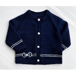 Strikkekit Model 2751 Svale Cardigan Hjertegarn Str.(3mdr.-6r)