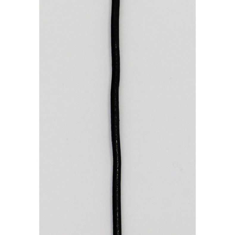 Ldersnor 2 mm Sort 