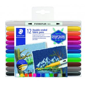 Staedtler tyg tusser - 12 st