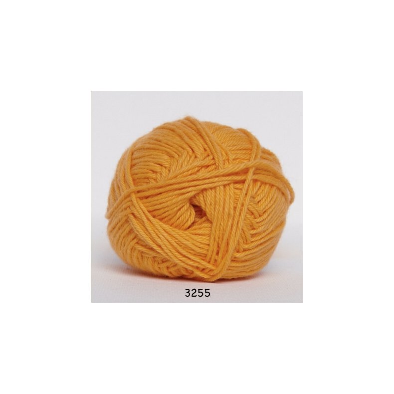 Cotton nr. 8/4 - Bomuldsgarn til hkling - fv 3255 Orange