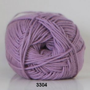 Cotton nr. 8/4 - Bomuldsgarn til hkling - fv 3304 Lavendel