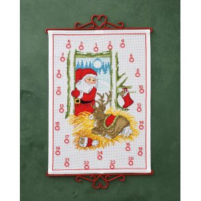 Paketkalender broderikit Ren & jultomte Permin - 34-4211
