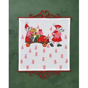 Paketkalender broderikit Rullskridskomus Permin - 34-4213