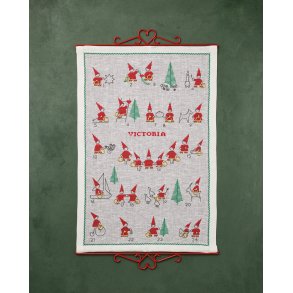 Paketkalender broderikit med Tomtar Julekalender Permin - 34-4518