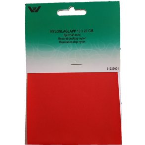 Reparationslapp Sjlvhftande Nylon 10 x 20 cm - Rd