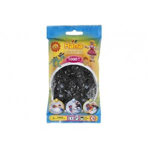 Hama midi, prlor, 1000 stk - Svart - 207-18