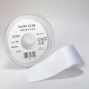 Satin bnd - Hvid satin bnd - nr 401