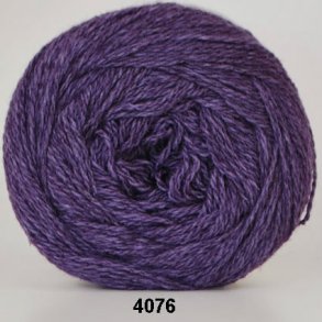 Hjertegarn Organic 350 - fv 4076 Mrk lilla
