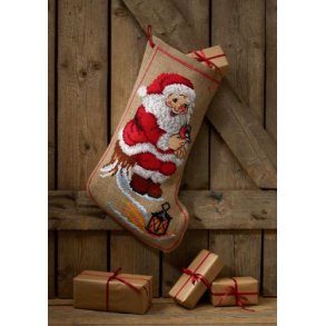 Julstrumpa- Broderikit med julstrumpa till advent & presenter- 41-1234