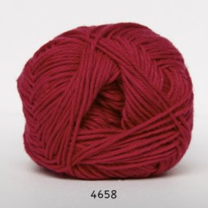 Cotton nr. 8/4 - Bomuldsgarn til hkling - fv 4658 Mrk Pink