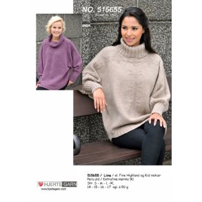 Sweaterponcho strikkeopskrift nr 515655