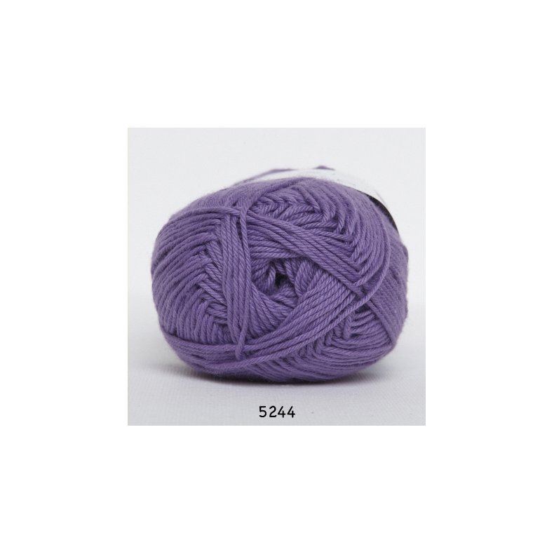 Cotton nr. 8/4 - Bomuldsgarn til hkling - fv 5244 Mrk Lavendel